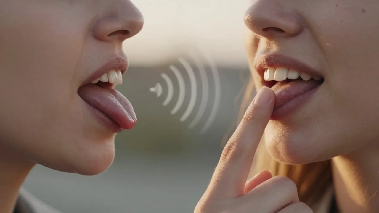 Před a po: ztráta zubů vs. obnovená výslovnost díky zubním implantátům.