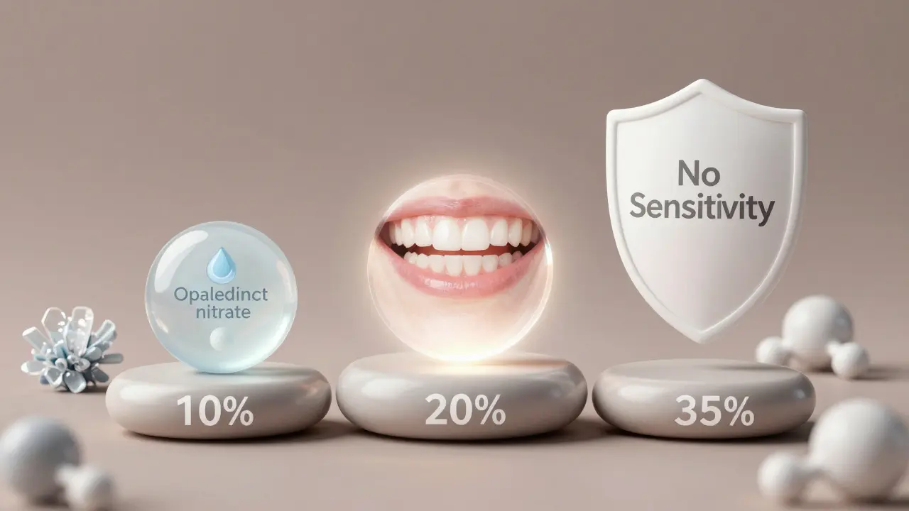 Tři varianty Opalescence vedou k dokonalému úsměvu, doprovázeny ochrannými prvky jako fluor a potasium.