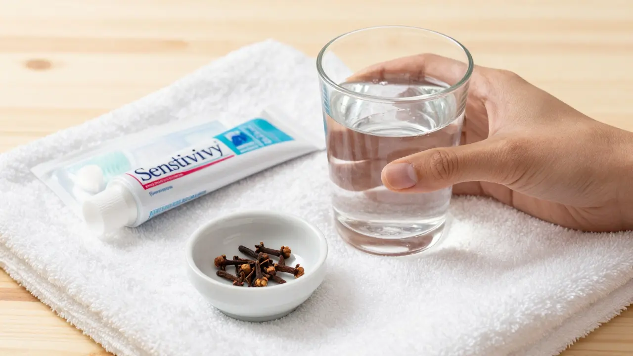Sůl, hřebíčky a citlivá pasta jako první pomoc při bolesti zubů.