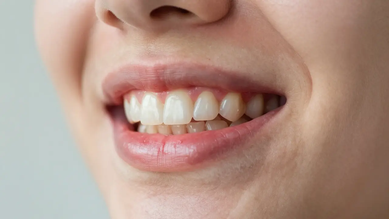 Zčervenělé zánětlivé dásně při gingivitidě